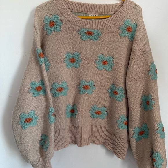 POL Sweaters - POL Chunky Floral Sweater
